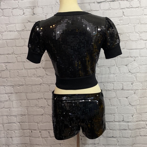 Express Sequin Croppped Jacket and Shorts Set - Picture 3 of 14